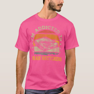 ben ik verslaafd aan urban sketching t-shirt