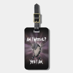 Ben ik Wekwaadaardige, zware metalen Cartoon Bagagelabel