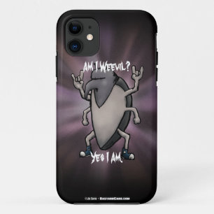 Ben ik Wekwaadaardige, zware metalen Cartoon iPhone 11 Hoesje