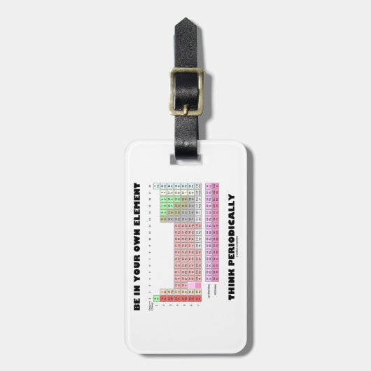 Ben in uw eigen element denk periodiek bagagelabel (Voorkant verticaal)