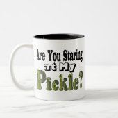 Ben je aan het staren? tweekleurige koffiemok (Links)