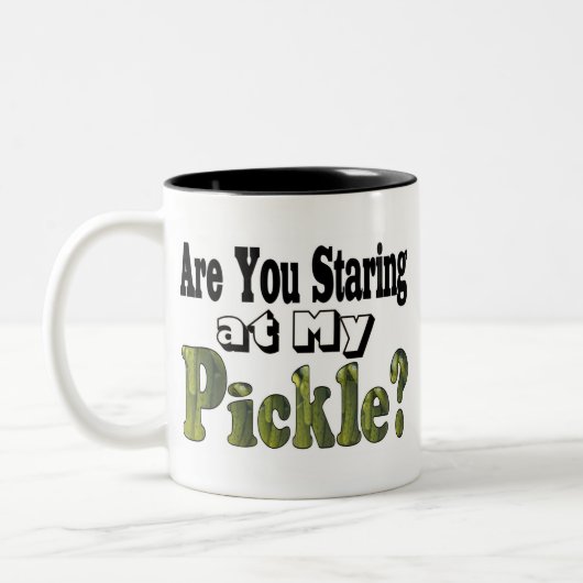 Ben je aan het staren? tweekleurige koffiemok (Links)