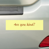Ben je aardig? bumpersticker (Op auto)