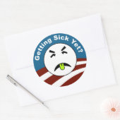 Ben je al ziek? ronde sticker (Envelop)