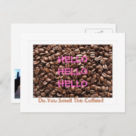 Ben je Awake-Coffee Briefkaart - Gepersonaliseerd (Voorkant / Achterkant)