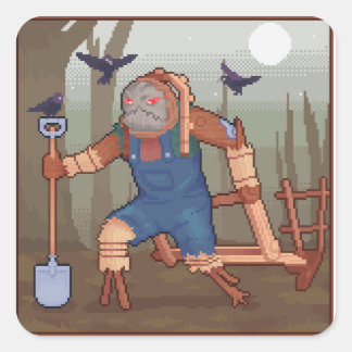 Ben je bang? vierkante sticker