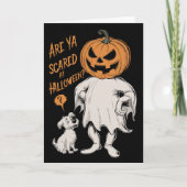  ben je bang voor Halloween Feestdagen Kaart (Voorkant)