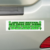 Ben je beter af? bumpersticker (Op auto)
