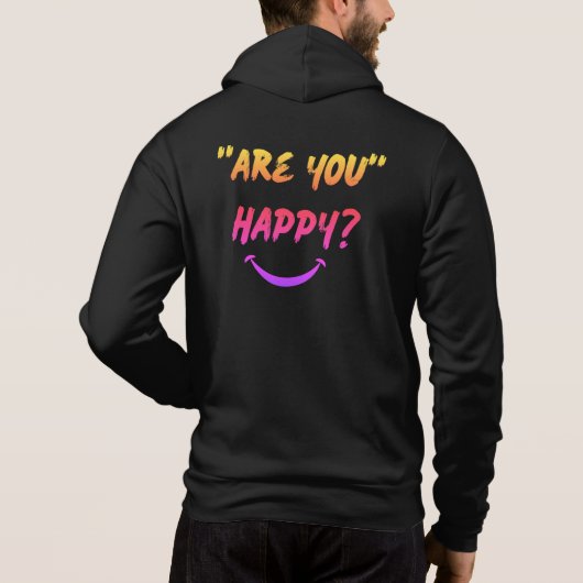 Ben je blij? T-shirt (Achterkant)