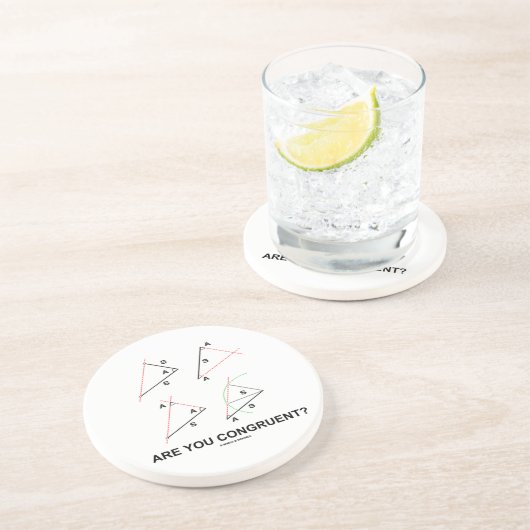 Ben je daarmee in overeenstemming? (Congruente hoe Zandsteen Onderzetter (Zijkant)