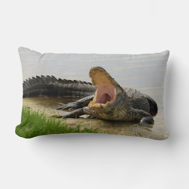 Ben je dapper? Slaap met me Alligator Kussen (Voorkant)