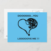 Ben je dat? Hou van me! Briefkaart (Voorkant / Achterkant)