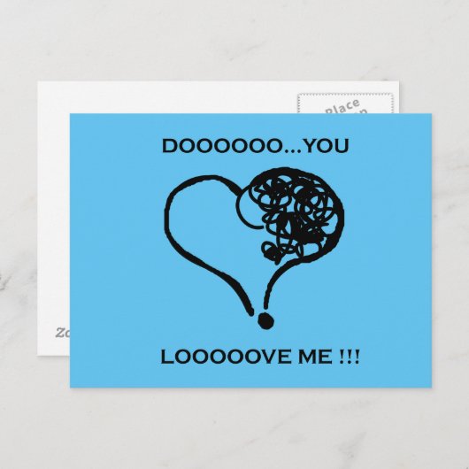 Ben je dat? Hou van me! Briefkaart (Voorkant / Achterkant)