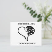 Ben je dat? Hou van me! Briefkaart (Staand voorkant)