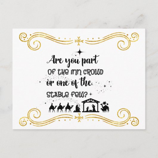 Ben je deel van de Inn Crowd? Christelijke kerst Briefkaart (Voorkant)