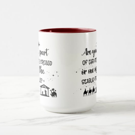 Ben je deel van de Inn Crowd? Christelijke kerst Mok (Midden)