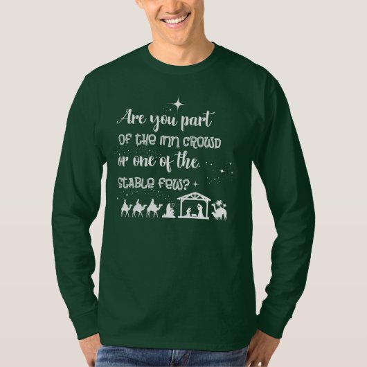 Ben je deel van de Inn Crowd? Christelijke kerst T-shirt (Voorkant)