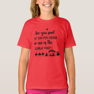 Ben je deel van de Inn Crowd? Christelijke kerst T-shirt
