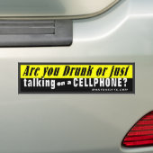 Ben je Drink of praat je gewoon op een mobiel? Bumpersticker (Op auto)