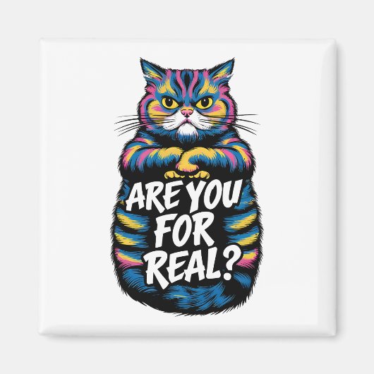 Ben Je Echt Grappig Grumpy Cat Magneet (Voorkant)