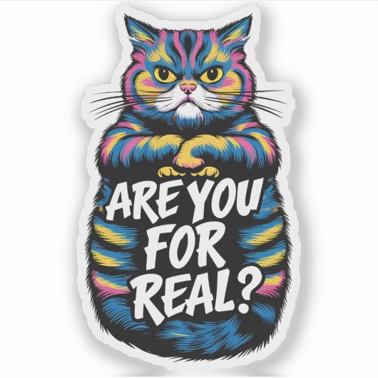 Ben Je Echt Grappige Grumpy Cat Stickers (Voorkant)