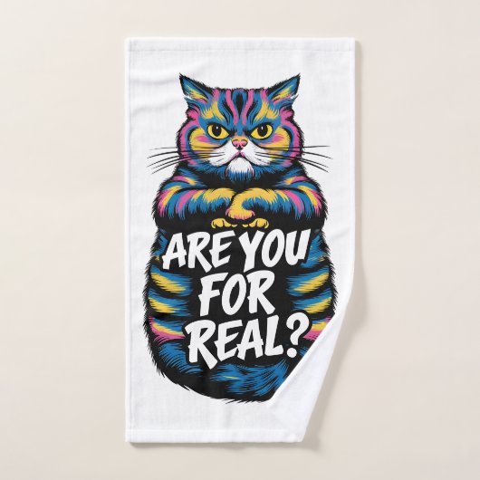 Ben Je Echt Grumpy Cat Handdoek (Handdoek)