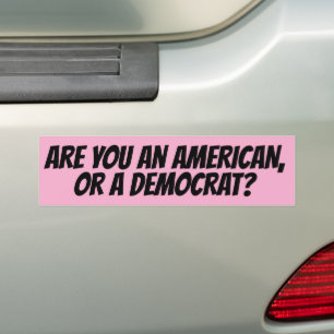BEN JE EEN AMERIKAAN OF DEMOCRAAT? CONSERVATIEF BUMPERSTICKER
