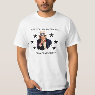 Ben je een Amerikaan of een Democraat? T-shirt