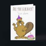 Ben je een Beaver Funny Birthday? Kaart<br><div class="desc">Dit ontwerp is gemaakt door middel van digitale kunst. Het kan worden aangepast in het gebied dat wordt aangeboden of aangepast door de klik te kiezen om de andere optie aan te passen en de naam, initialen of woorden te wijzigen. U kunt de tekstkleur en de stijl ook veranderen of...</div>