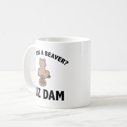 Ben je een bever? Cuz Dam Coffee-Mok Koffiemok (Voorkant links)