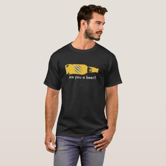 Ben je een bier? t-shirt (Voorkant volledig)