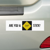 Ben je een DIPstick? Bumpersticker (Op auto)
