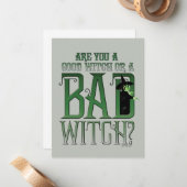 Ben je een goede heks of een slechte heks? notitiekaartje (Voorkant / Achterkant in situ)