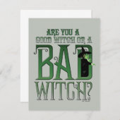 Ben je een goede heks of een slechte heks? notitiekaartje (Voorkant / Achterkant)