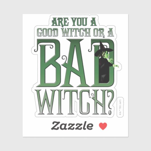Ben je een goede heks of een slechte heks? sticker (Vel)