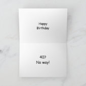 BEN JE EEN GRAPJE = 40ste VERJAARDAG HUMOR Kaart (Binnen)