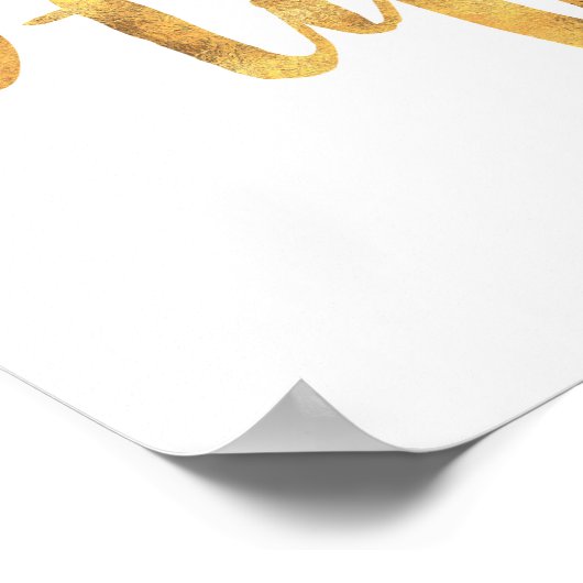 Ben je een mooie gouden folie, typografische poste poster (Hoek)