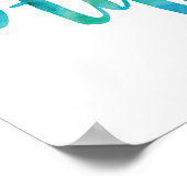 Ben je een mooie turquoise waterverf poster druk (Hoek)