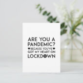 Ben je een pandemie? briefkaart (Staand voorkant)