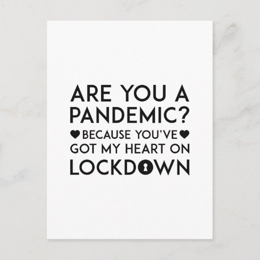 Ben je een pandemie? briefkaart (Voorkant)