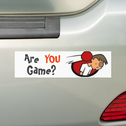 Ben je een spelletje? bumpersticker (Op auto)