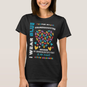 Ben je een trots autisme opa? Dit Draag ik Blauw f T-shirt