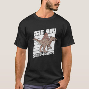 Ben je een vrolijke woordspeling op een spinosauru t-shirt
