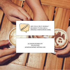 Ben je een Wi-Fi Signal Fun Dating Bellen Kaart? Mini Visitekaartje
