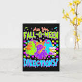 Ben je Falloween-richtingen  Kaart (Gele Bloem)