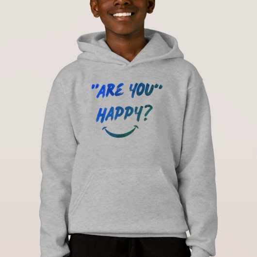 Ben je gelukkig? Boys Hoodie (Voorkant)