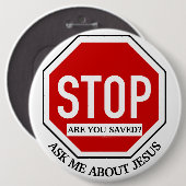 Ben je gered Christelijke getuige badge Ronde Button 6,0 Cm (Voorkant /achterkant)