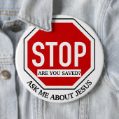 Ben je gered Christelijke getuige badge Ronde Button 6,0 Cm (In situ)