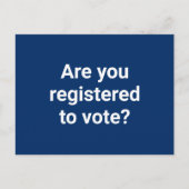 Ben je geregistreerd om te stemmen? custom white n briefkaart (Voorkant)
