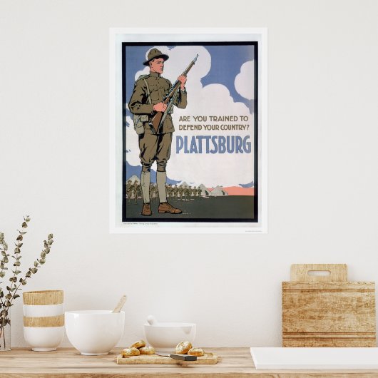 Ben je getraind om te verdedigen? (US02066) Poster (Keuken)